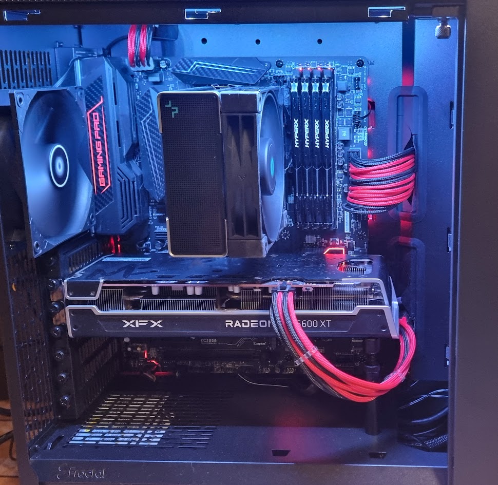 Custom PC build for my friend. With RGB lighting and custom cables